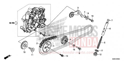 CHAINE A CAMES/TENDEUR MSX125AJ de 2018